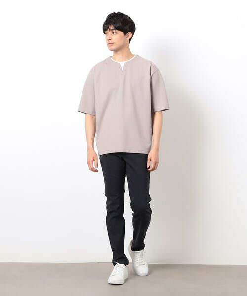 COMME CA ISM / コムサイズム Tシャツ | 半袖 フェイクレイヤード キーネックＴシャツ | 詳細18