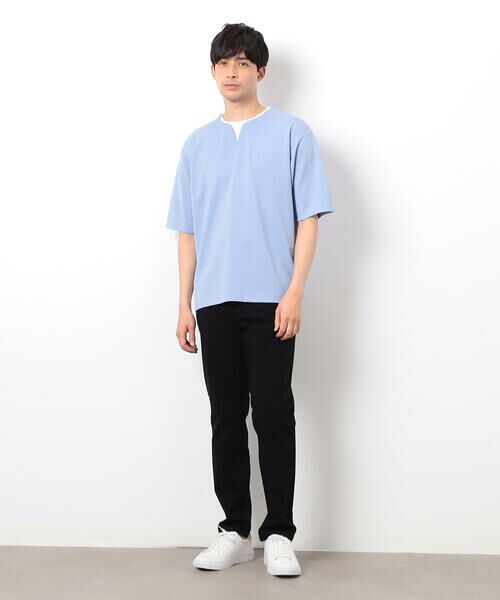 COMME CA ISM / コムサイズム Tシャツ | 半袖 フェイクレイヤード キーネックＴシャツ | 詳細22