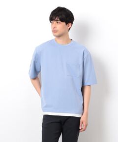 COMME CA ISM / コムサイズム Tシャツ | 半袖 フェイクレイヤード クルーネックＴシャツ