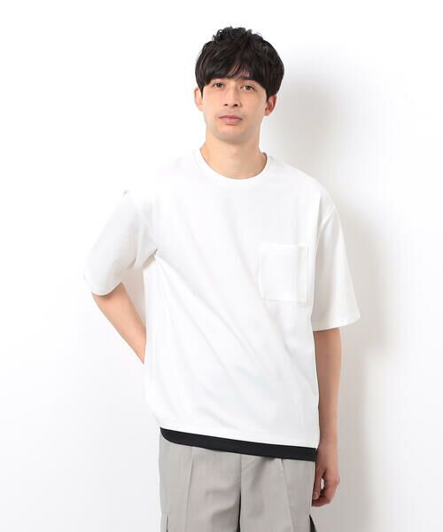 COMME CA ISM / コムサイズム Tシャツ | 半袖 フェイクレイヤード クルーネックＴシャツ | 詳細3