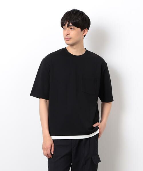 COMME CA ISM / コムサイズム Tシャツ | 半袖 フェイクレイヤード クルーネックＴシャツ | 詳細7