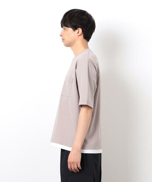 COMME CA ISM / コムサイズム Tシャツ | 半袖 フェイクレイヤード クルーネックＴシャツ | 詳細14