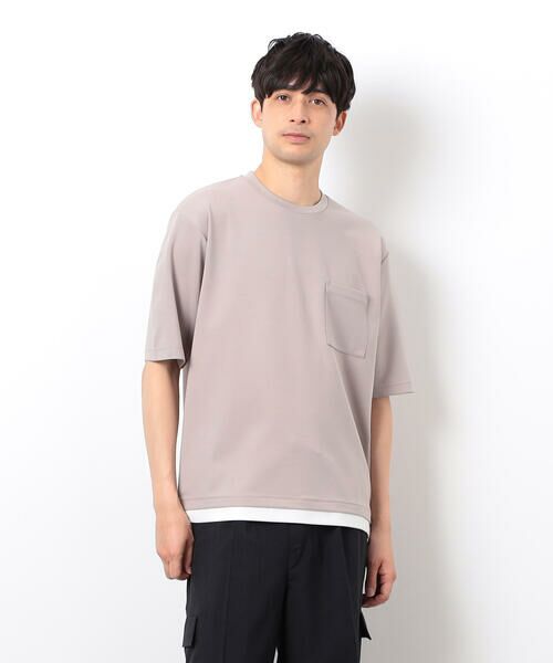 COMME CA ISM / コムサイズム Tシャツ | 半袖 フェイクレイヤード クルーネックＴシャツ | 詳細11