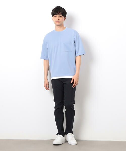 COMME CA ISM / コムサイズム Tシャツ | 半袖 フェイクレイヤード クルーネックＴシャツ | 詳細21