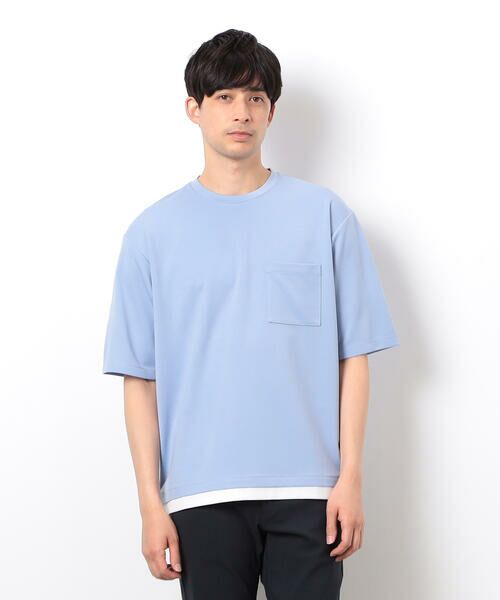 COMME CA ISM / コムサイズム Tシャツ | 半袖 フェイクレイヤード クルーネックＴシャツ | 詳細22