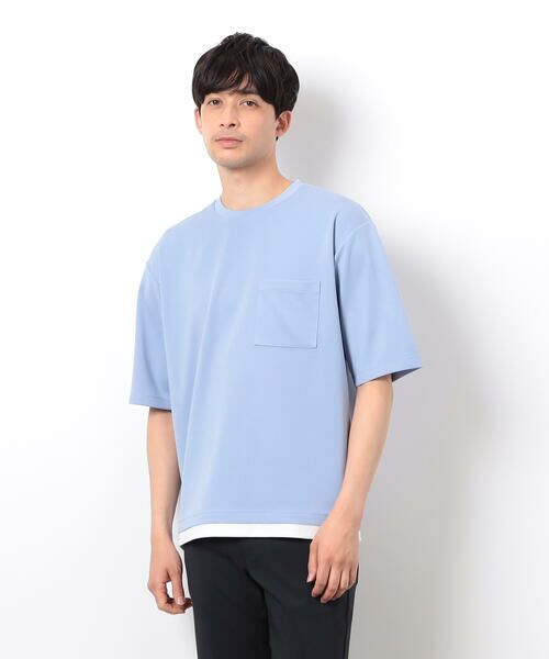 COMME CA ISM / コムサイズム Tシャツ | 半袖 フェイクレイヤード クルーネックＴシャツ | 詳細23