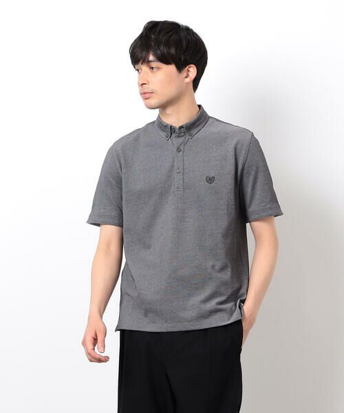 COMME CA ISM/コムサイズム バーズアイ ポロシャツ グレー XL COMME CA ISM/コムサイズム バーズアイ ポロシャツ グレー XL
