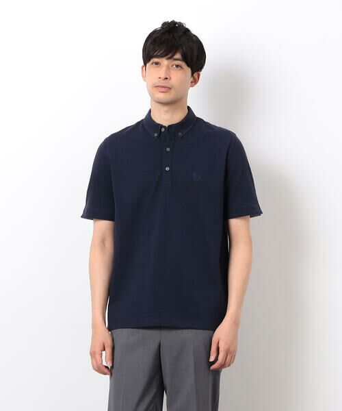 COMME CA ISM/コムサイズム バーズアイ ポロシャツ ネイビー XL COMME CA ISM/コムサイズム バーズアイ ポロシャツ ネイビー XL