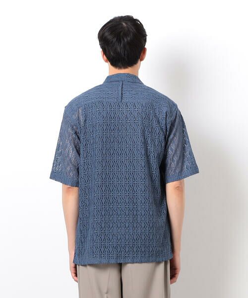 COMME CA ISM / コムサイズム シャツ・ブラウス | 透かし柄レース オープンカラーシャツ | 詳細11