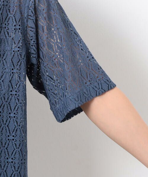 COMME CA ISM / コムサイズム シャツ・ブラウス | 透かし柄レース オープンカラーシャツ | 詳細14