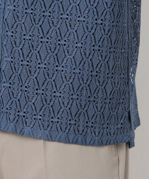 COMME CA ISM / コムサイズム シャツ・ブラウス | 透かし柄レース オープンカラーシャツ | 詳細15