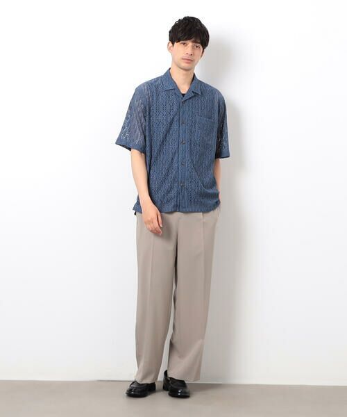 COMME CA ISM / コムサイズム シャツ・ブラウス | 透かし柄レース オープンカラーシャツ | 詳細6