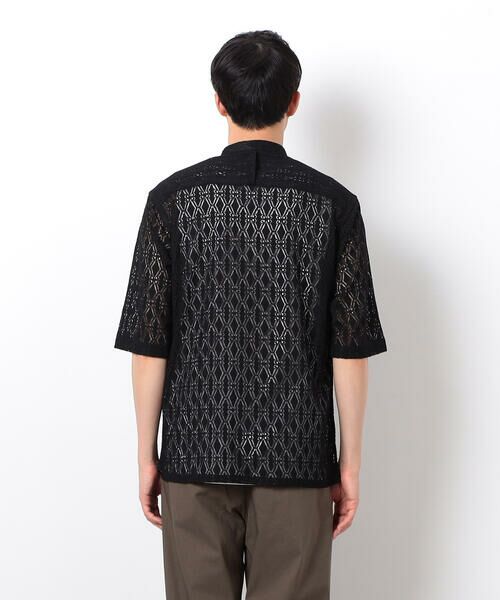 COMME CA ISM / コムサイズム シャツ・ブラウス | 透かし柄レース 五分袖 バンドカラーシャツ | 詳細7