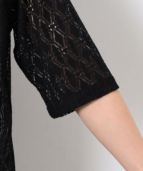COMME CA ISM / コムサイズム シャツ・ブラウス | 透かし柄レース 五分袖 バンドカラーシャツ | 詳細10