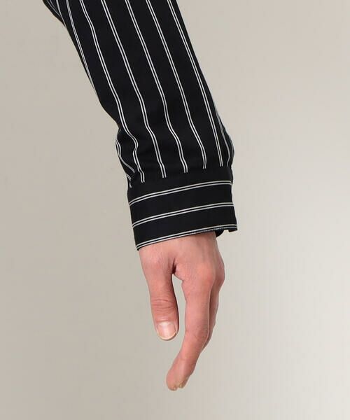 COMME CA ISM / コムサイズム ブルゾン | ストライプ ジップアップ シャツブルゾン | 詳細9