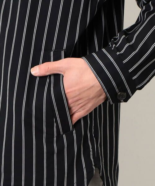 COMME CA ISM / コムサイズム ブルゾン | ストライプ ジップアップ シャツブルゾン | 詳細10