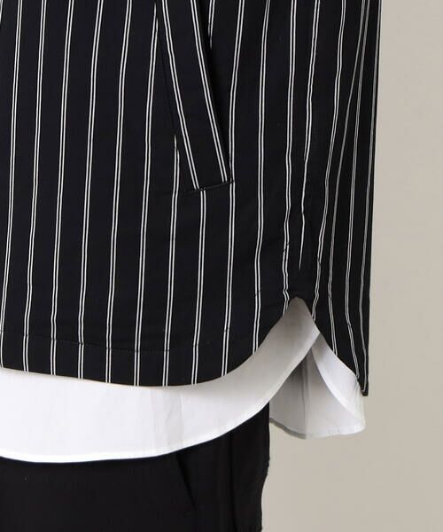 COMME CA ISM / コムサイズム ブルゾン | ストライプ ジップアップ シャツブルゾン | 詳細11