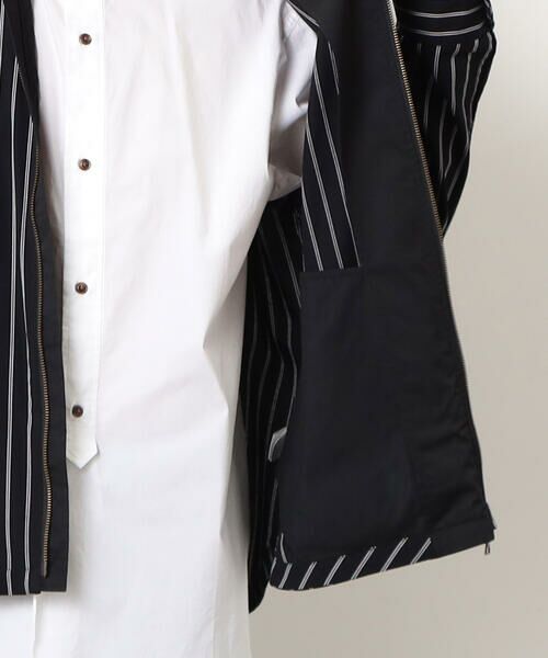 COMME CA ISM / コムサイズム ブルゾン | ストライプ ジップアップ シャツブルゾン | 詳細13
