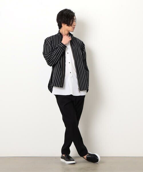 COMME CA ISM / コムサイズム ブルゾン | ストライプ ジップアップ シャツブルゾン | 詳細2