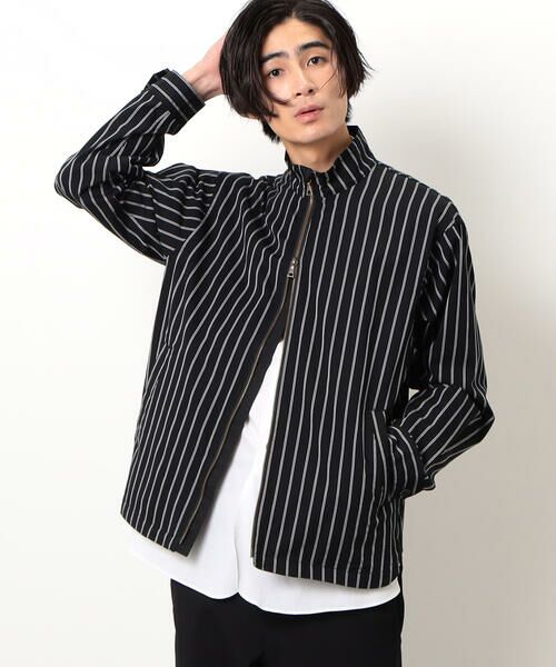 COMME CA ISM / コムサイズム ブルゾン | ストライプ ジップアップ シャツブルゾン | 詳細4