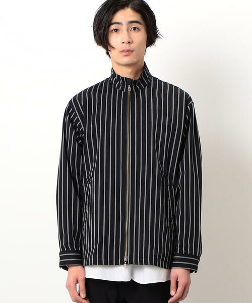 COMME CA ISM / コムサイズム ブルゾン | ストライプ ジップアップ シャツブルゾン | 詳細5