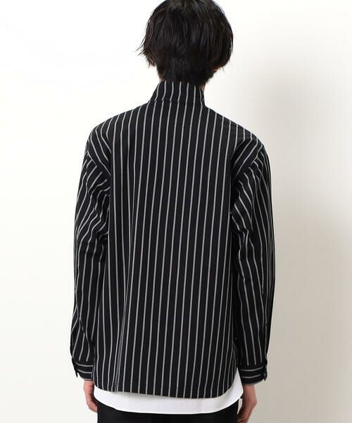 COMME CA ISM / コムサイズム ブルゾン | ストライプ ジップアップ シャツブルゾン | 詳細7