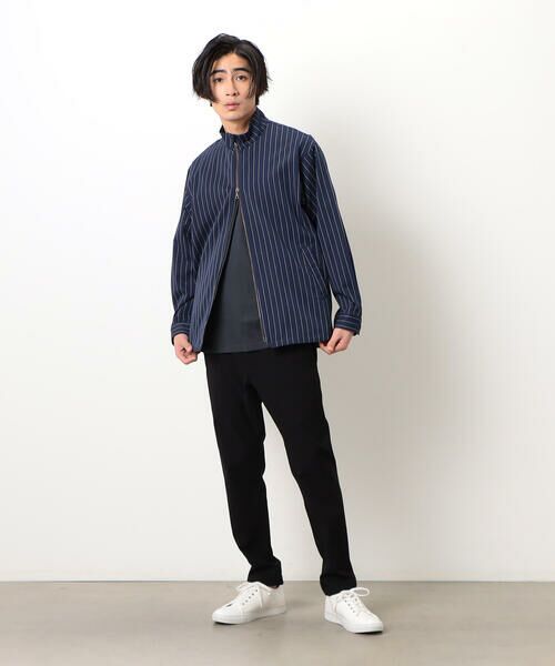 COMME CA ISM / コムサイズム ブルゾン | ストライプ ジップアップ シャツブルゾン | 詳細15