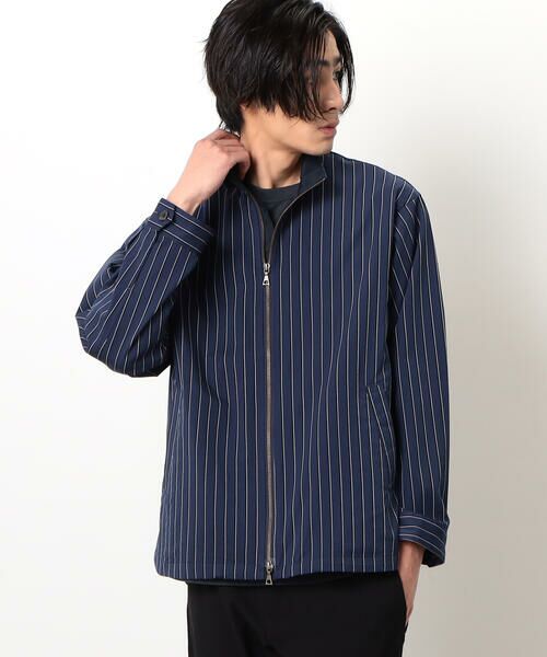 COMME CA ISM / コムサイズム ブルゾン | ストライプ ジップアップ シャツブルゾン | 詳細16