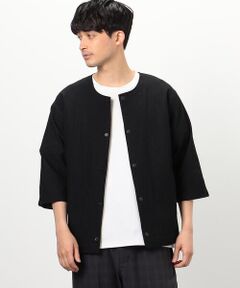 COMME CA ISM / コムサイズム ブルゾン | ３Ｄエアートリコット ノーカラーブルゾン