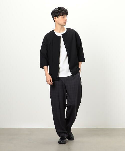 COMME CA ISM / コムサイズム ブルゾン | 3Dエアートリコット ノーカラーブルゾン | 詳細1