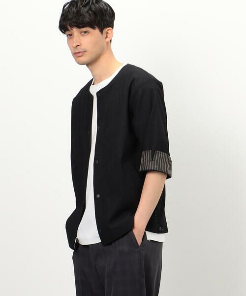 COMME CA ISM / コムサイズム ブルゾン | 3Dエアートリコット ノーカラーブルゾン | 詳細2