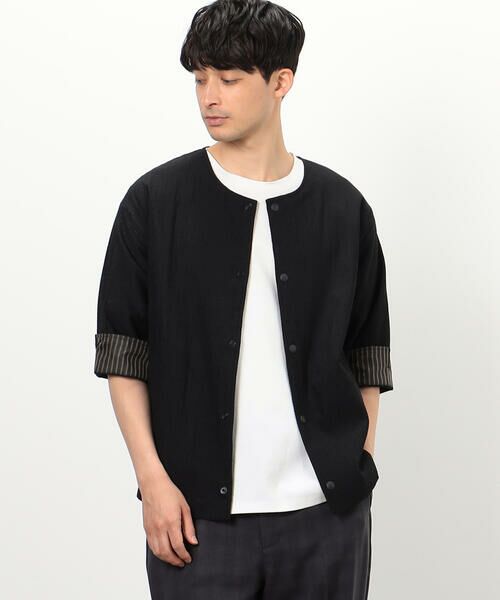 COMME CA ISM / コムサイズム ブルゾン | 3Dエアートリコット ノーカラーブルゾン | 詳細3