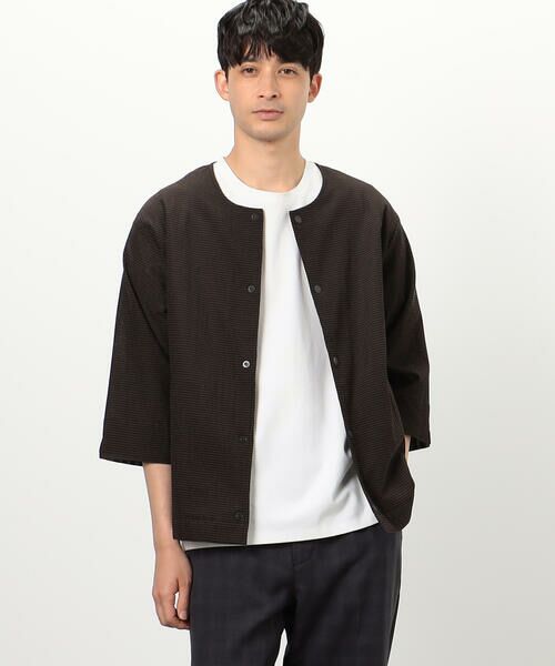 COMME CA ISM / コムサイズム ブルゾン | 3Dエアートリコット ノーカラーブルゾン | 詳細6