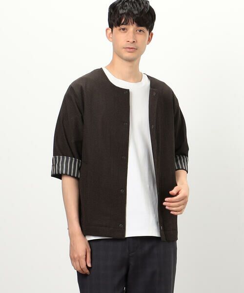 COMME CA ISM / コムサイズム ブルゾン | 3Dエアートリコット ノーカラーブルゾン | 詳細8