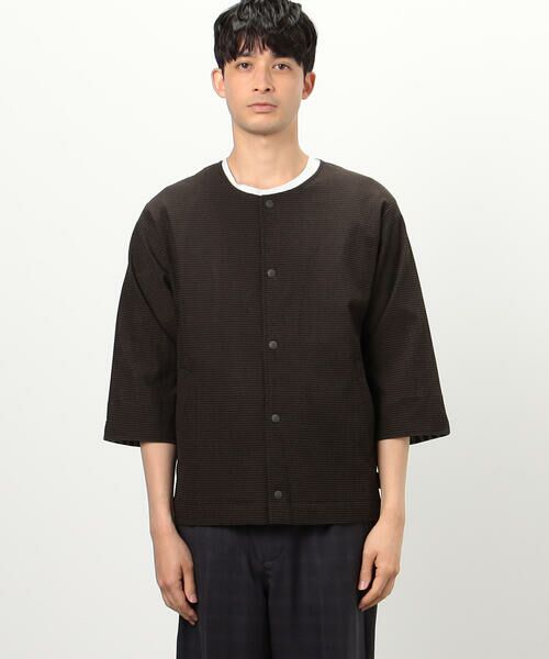 COMME CA ISM / コムサイズム ブルゾン | 3Dエアートリコット ノーカラーブルゾン | 詳細9