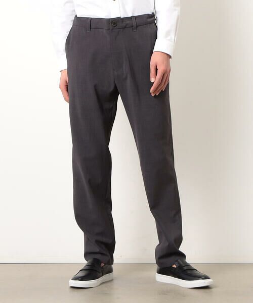 COMME CA ISM / コムサイズム スラックス・ドレスパンツ | 【セットアップ対応】ウールライク ストレッチ テーパードパンツ(チャコール)