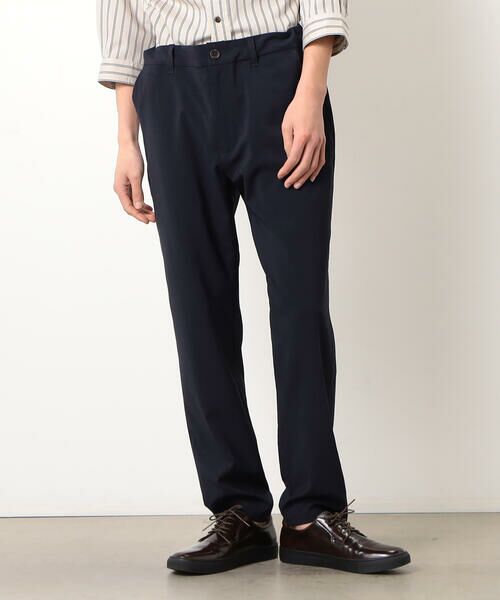 COMME CA ISM / コムサイズム スラックス・ドレスパンツ | 【セットアップ対応】ウールライク ストレッチ テーパードパンツ(ネイビー)