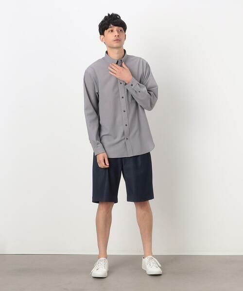 COMME CA ISM / コムサイズム ショート・ハーフ・半端丈パンツ | デニムライク ワンタックハーフパンツ | 詳細1