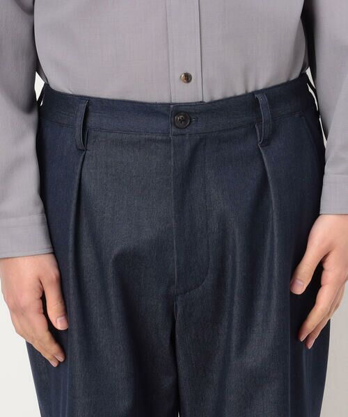 COMME CA ISM / コムサイズム ショート・ハーフ・半端丈パンツ | デニムライク ワンタックハーフパンツ | 詳細7