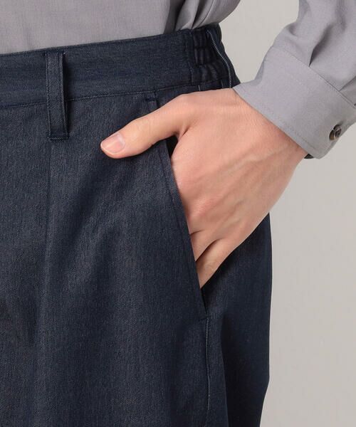 COMME CA ISM / コムサイズム ショート・ハーフ・半端丈パンツ | デニムライク ワンタックハーフパンツ | 詳細9