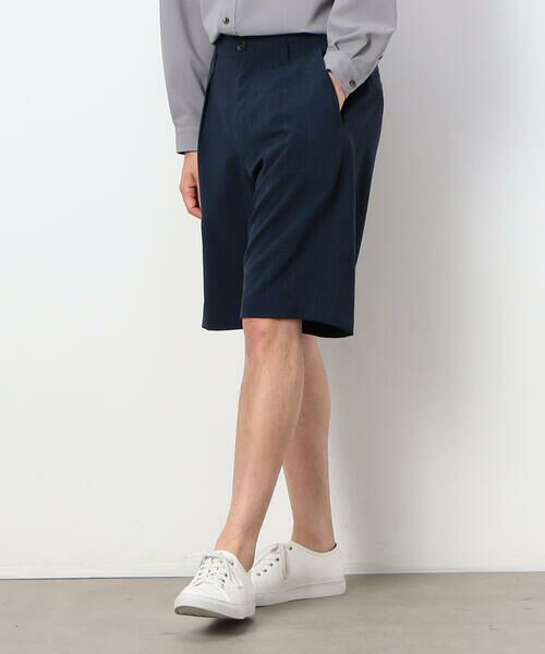 COMME CA ISM / コムサイズム ショート・ハーフ・半端丈パンツ | ウィンドペン柄 ワンタックハーフパンツ | 詳細3