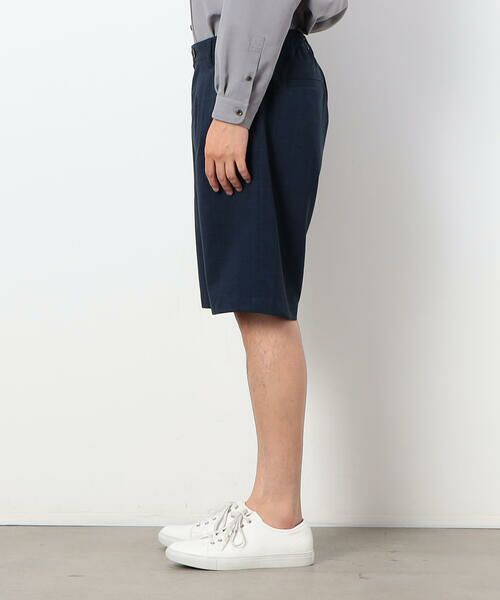 COMME CA ISM / コムサイズム ショート・ハーフ・半端丈パンツ | ウィンドペン柄 ワンタックハーフパンツ | 詳細5