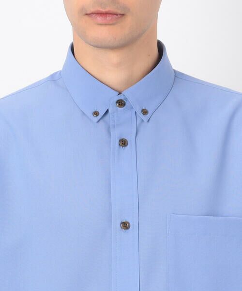 COMME CA ISM / コムサイズム シャツ・ブラウス | フェイクレイヤー リネンライクストレッチ 半袖 ボタンダウンシャツ | 詳細9