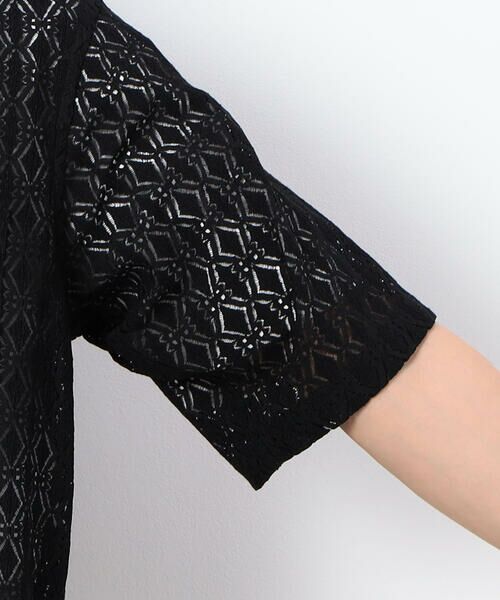 COMME CA ISM / コムサイズム シャツ・ブラウス | 透かし柄レース オープンカラーシャツ | 詳細9