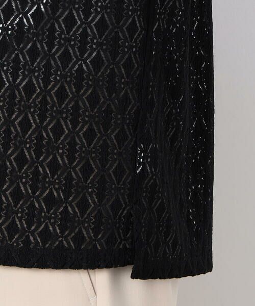 COMME CA ISM / コムサイズム シャツ・ブラウス | 透かし柄レース オープンカラーシャツ | 詳細10