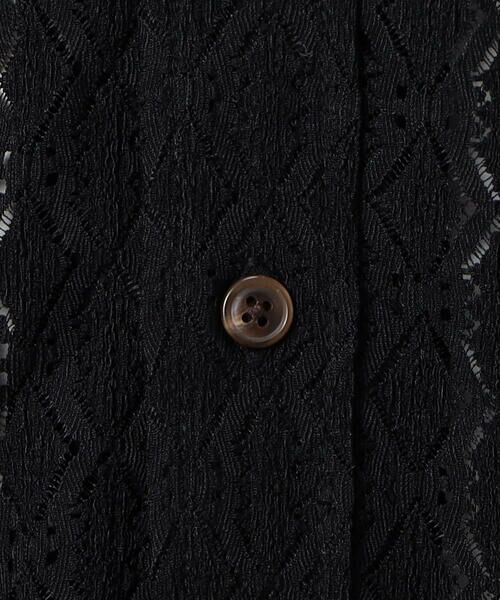 COMME CA ISM / コムサイズム シャツ・ブラウス | 透かし柄レース オープンカラーシャツ | 詳細11