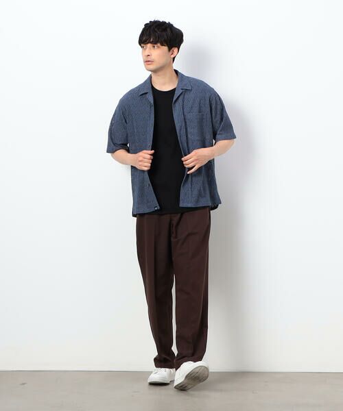 COMME CA ISM / コムサイズム シャツ・ブラウス | 透かし柄レース オープンカラーシャツ | 詳細12