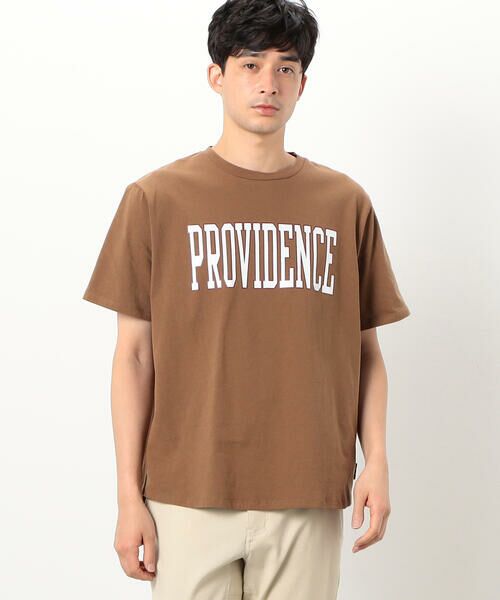 COMME CA ISM/コムサイズム カレッジロゴTシャツ ブラウン M COMME CA ISM/コムサイズム カレッジロゴTシャツ ブラウン M
