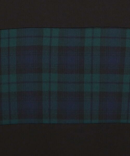 COMME CA ISM / コムサイズム Tシャツ | チェック切り替え スムースタッチ 布帛Tシャツ | 詳細9