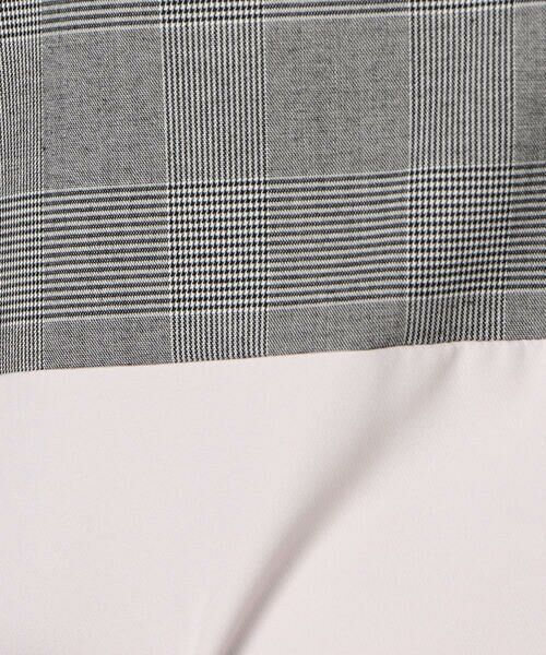COMME CA ISM / コムサイズム Tシャツ | チェック切り替え スムースタッチ 布帛Tシャツ | 詳細13